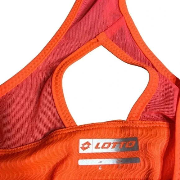 NWT racerback tank top.Coral,mesh,textured fabric , logo,athletic,activewear - Picture 7 of 13